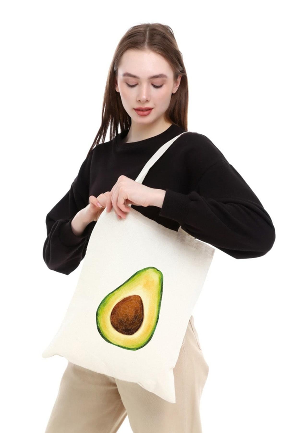AVOKADO BASKILI HAM BEZ ÇANTA | 8 CM ALT KÖRÜKLÜ (35X40X8) (Tek Taraflı)