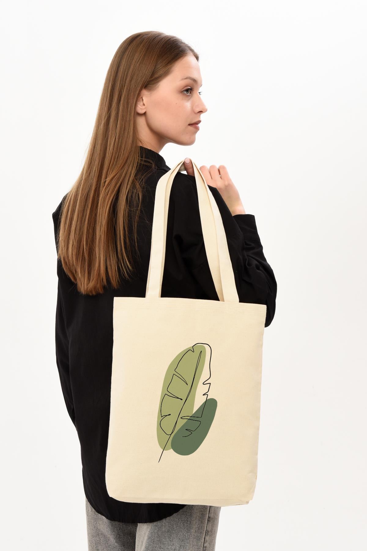 Kanvas Green Leaf Bez Çanta C0534