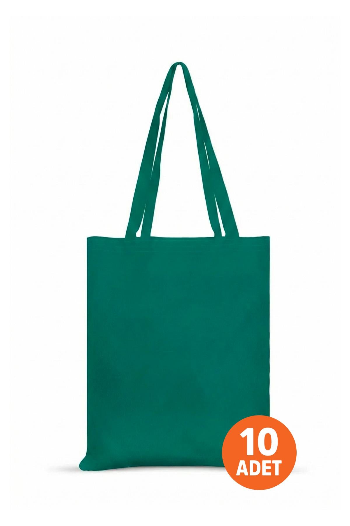 10 Adet Zümrüt Yeşil Bez Çanta