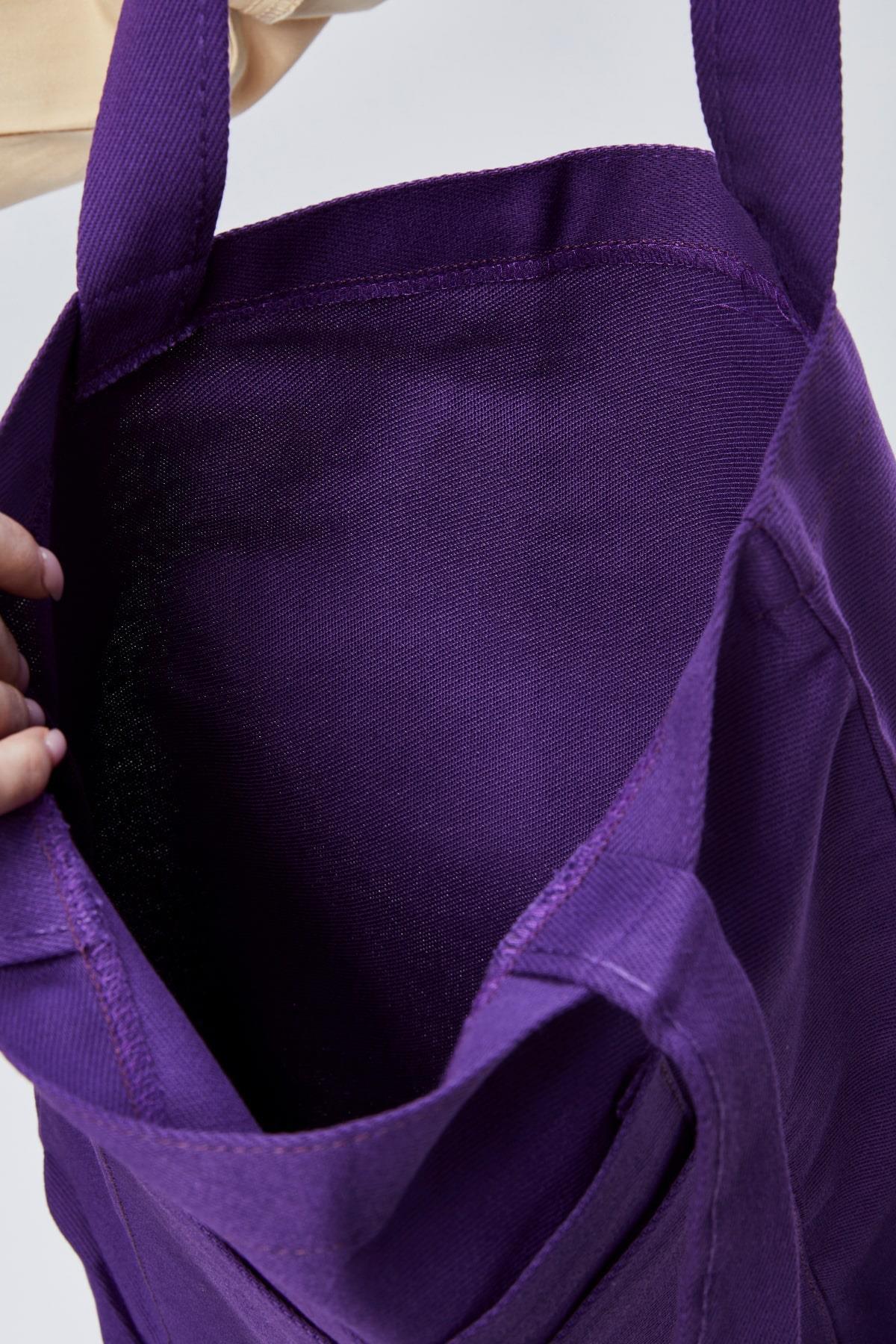 2 Cepli Koyu Mor Gabardin Çanta