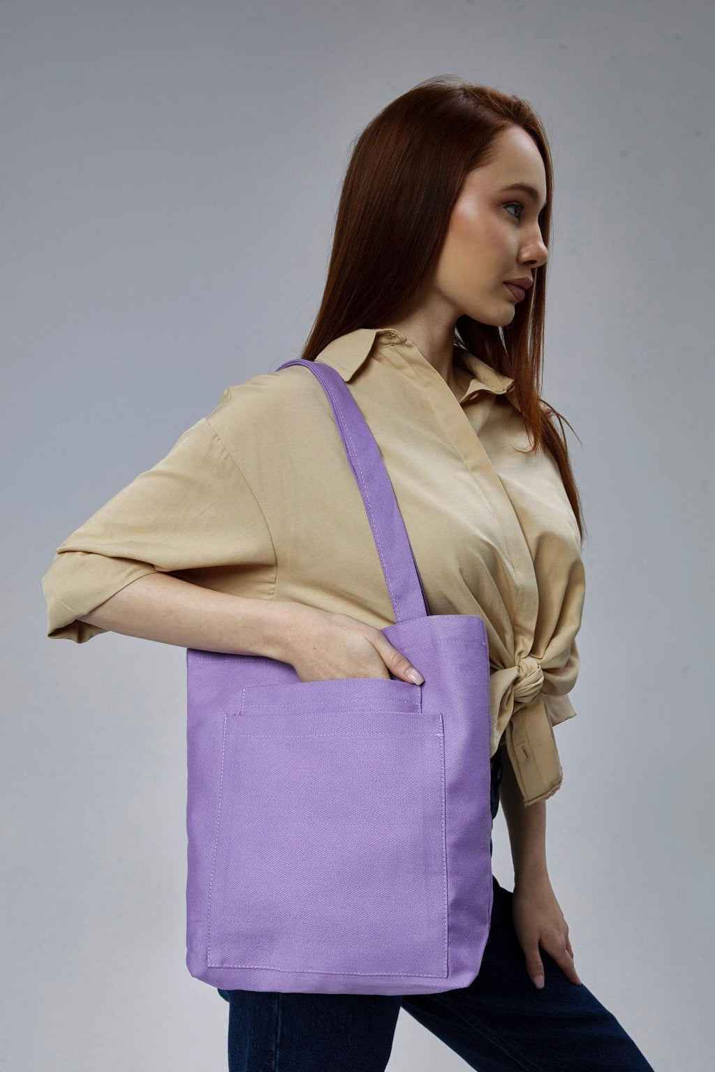 2 Cepli Lila Gabardin Çanta
