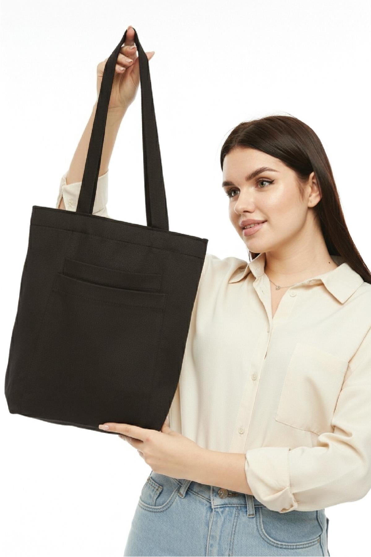 2 Cepli Siyah Gabardin Çanta