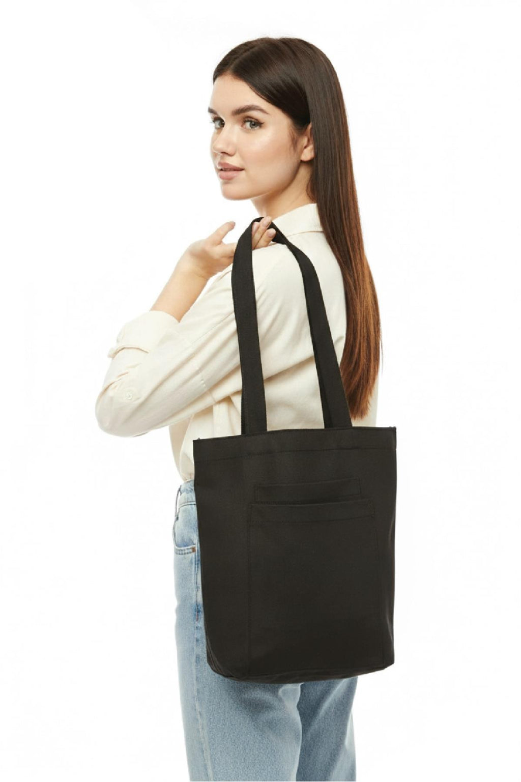 2 Cepli Siyah Gabardin Çanta