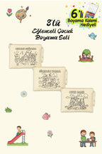 3 Adet Eğlenceli Aktiviteler Boyama Cüzdanları