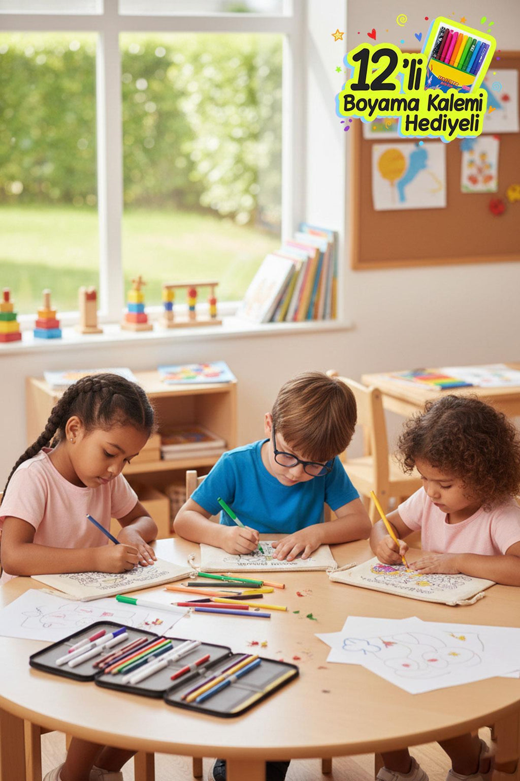 3 Adet Eğlenceli Aktiviteler Boyama Cüzdanları