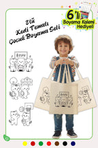 3 Adet Kedi Serisi Orta Boy Boyama Çantası