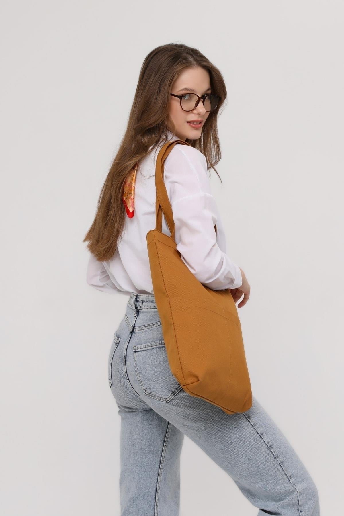 3 Cepli Kiremit Gabardin Çanta