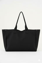 Siyah 3 Çıtlı Büyük Boy Kanvas Çanta