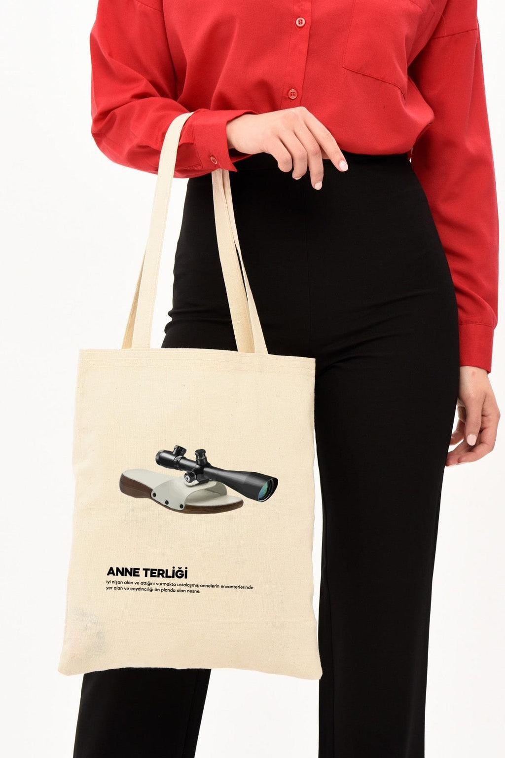 ANNE TERLİĞİ  BASKILI HAM BEZ ÇANTA (Tek Taraflı)