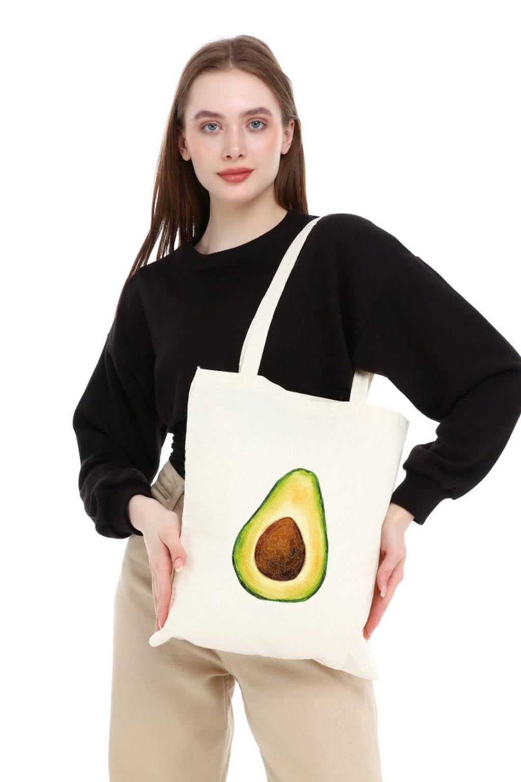AVOKADO BASKILI HAM BEZ ÇANTA | 8 CM ALT KÖRÜKLÜ (35X40X8) (Tek Taraflı)