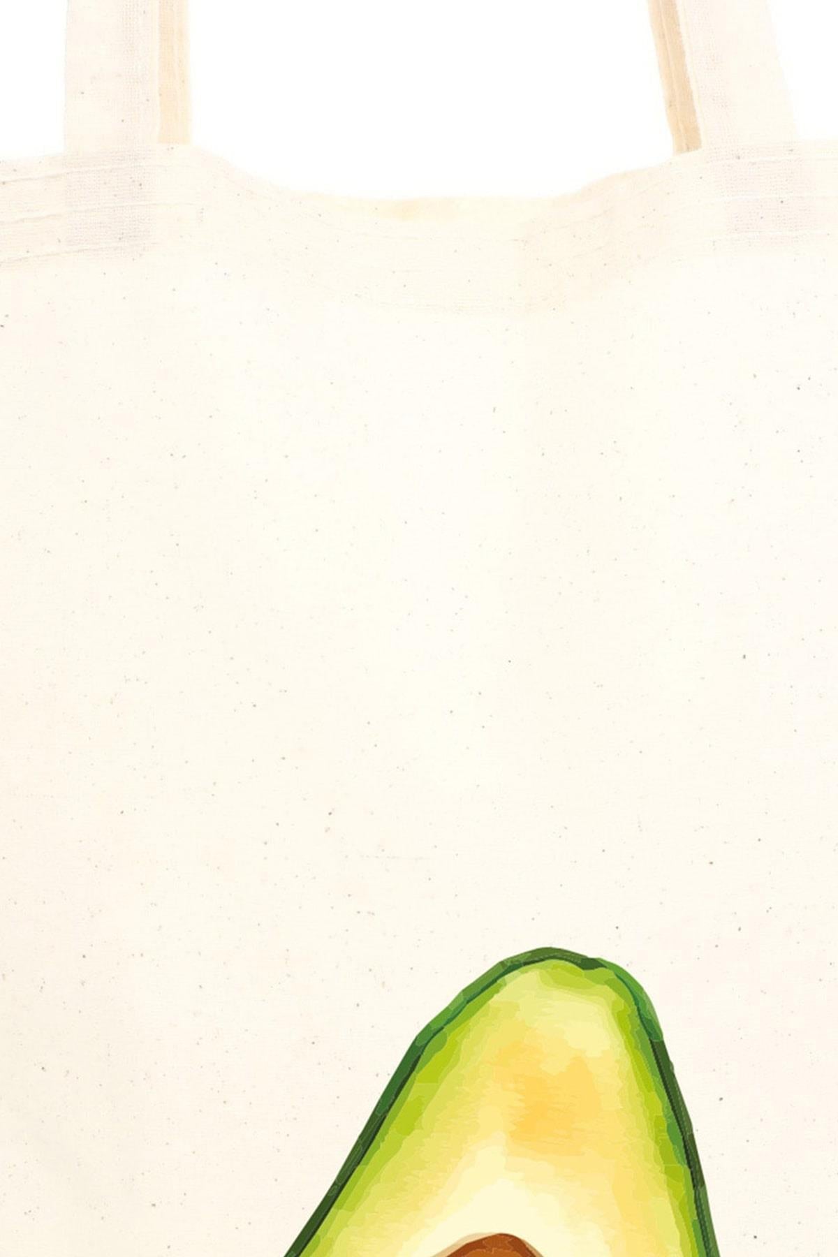AVOKADO BASKILI HAM BEZ ÇANTA | 8 CM ALT KÖRÜKLÜ (35X40X8) (Tek Taraflı)