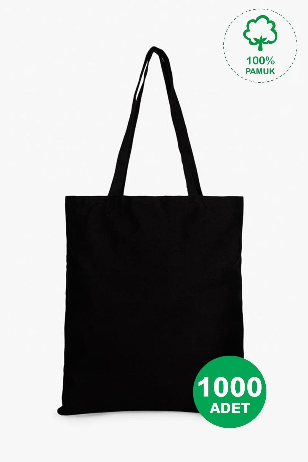 Baskısız Siyah Ham Bez Çanta | 1000 adet