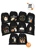 Siyah Bayram Harçlığı Kesesi 12x16cm (10ADET)