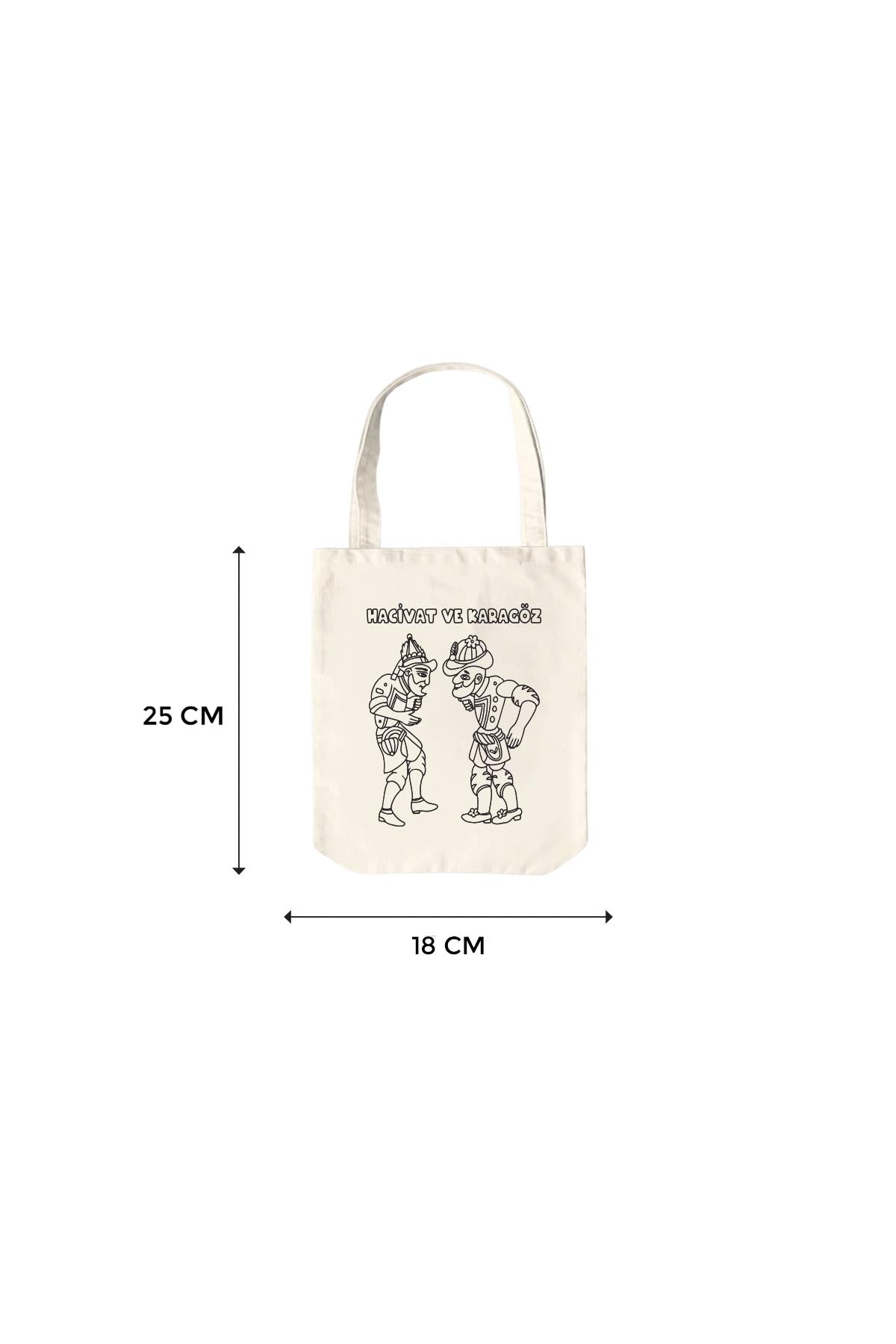 Çizgi Film Desenli Boyama Çantası - 10 Adet