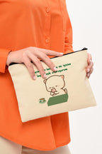 Clutch En İyisine Layık Baskılı Kanvas Makyaj Çantası