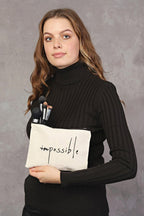 Clutch Impssible Kanvas Makyaj Çantası