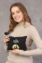 Clutch Little Prince Siyah Kanvas Makyaj Çantası