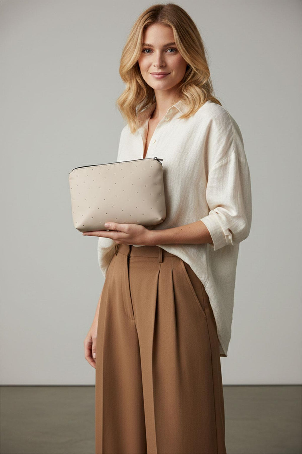 Işıltılı Clutch Vizon