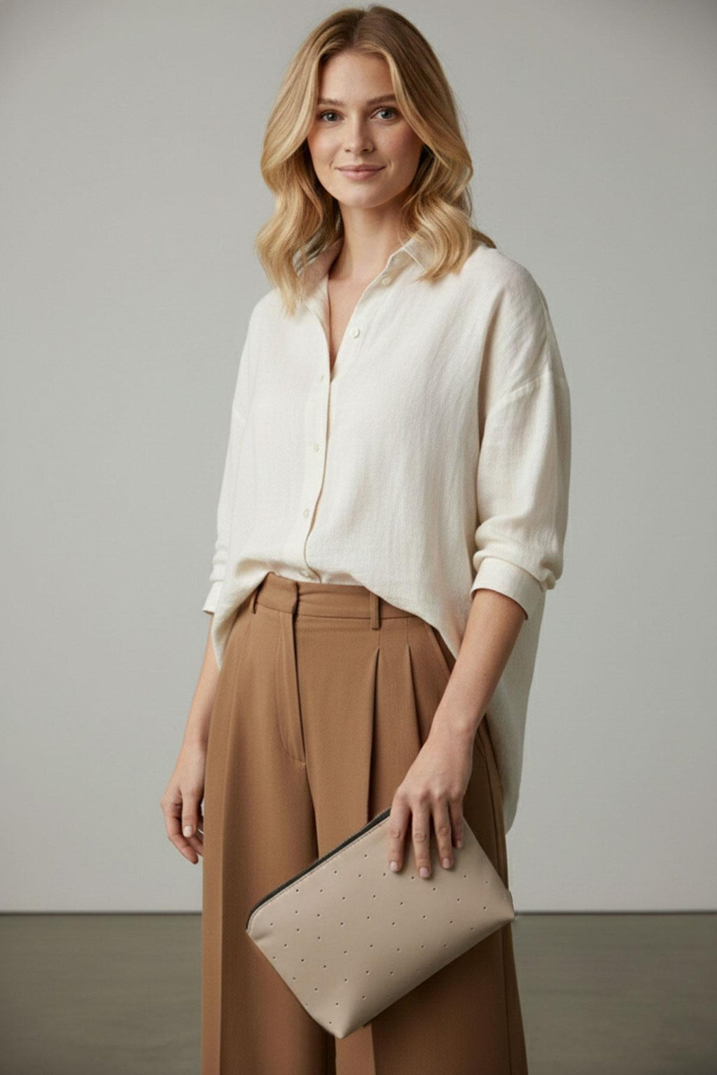 Işıltılı Clutch Vizon