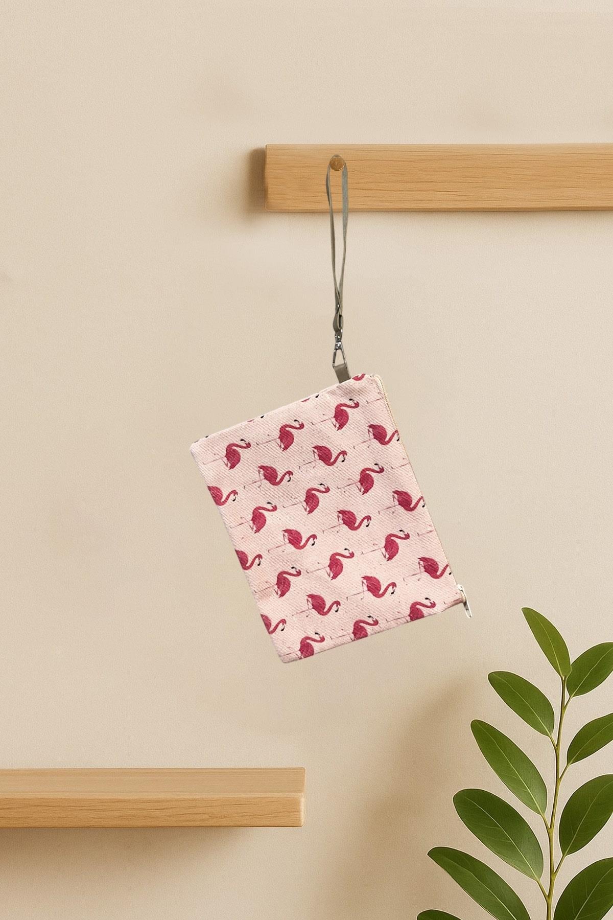 Deri Saplı Flamingo Cüzdan | 1 Adet