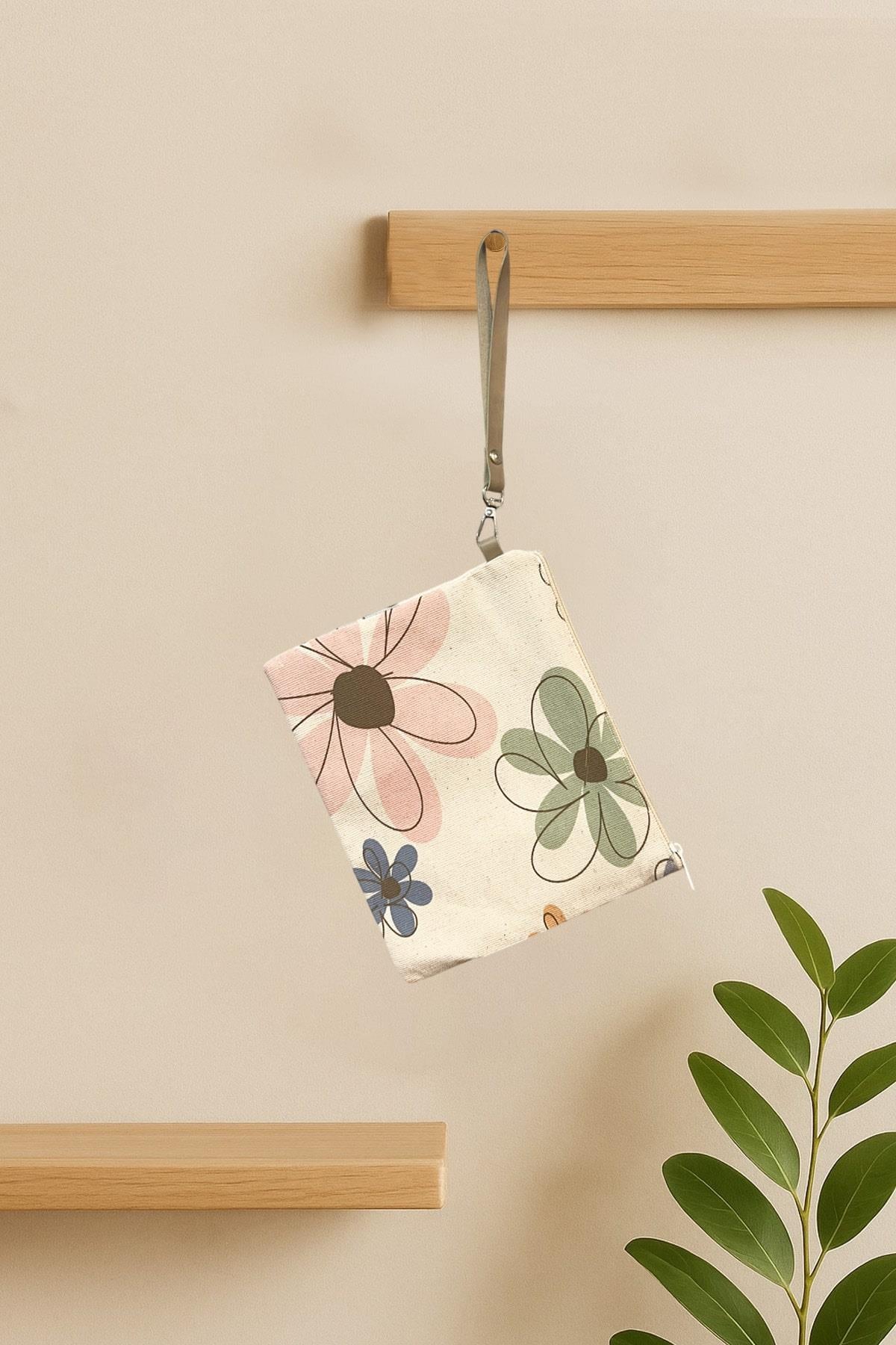 Deri Saplı Big Flower Cüzdan | 1 Adet