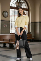 Siyah Lale Model Çanta