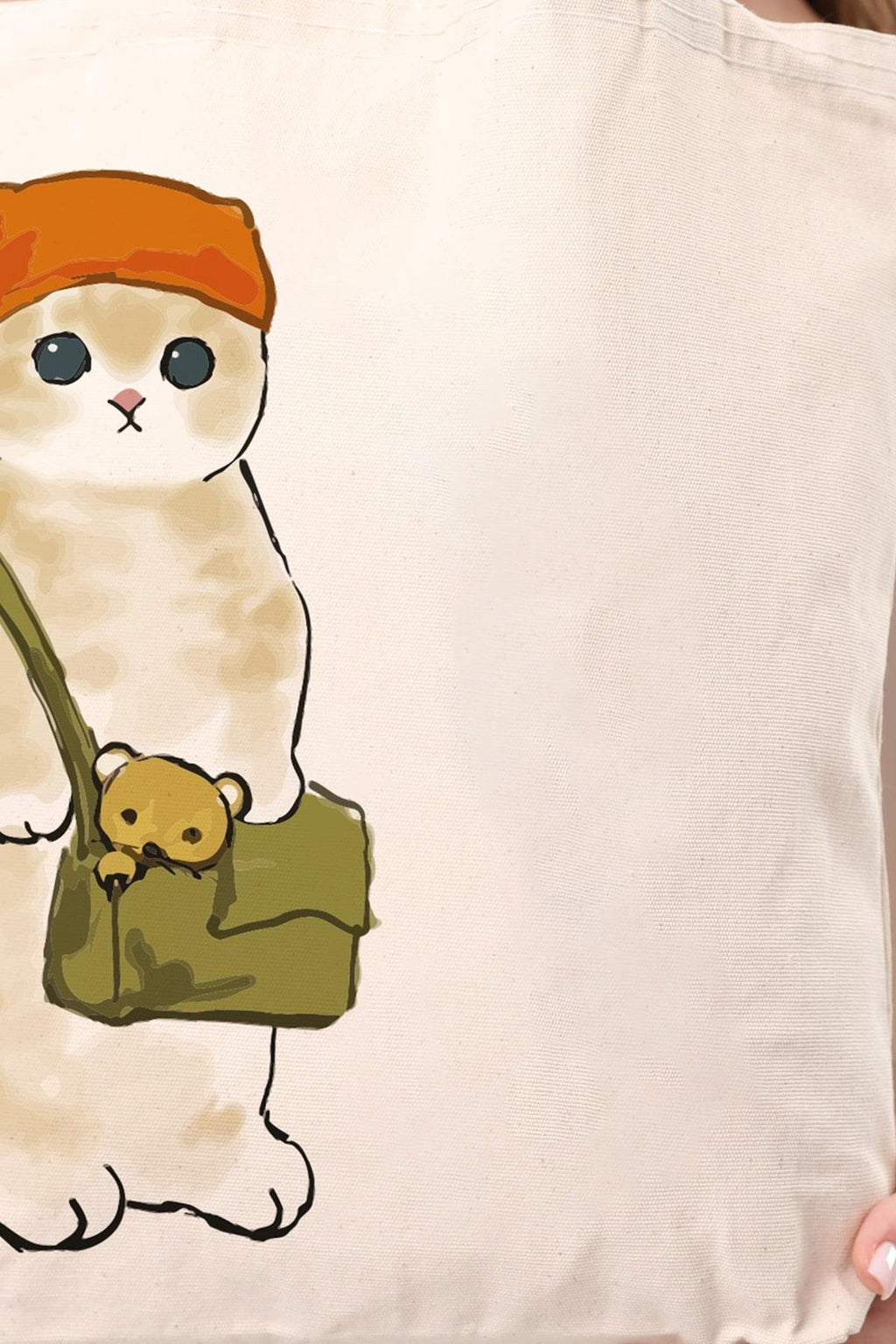 Kanvas Çantalı Kedi Bez Çanta C1611