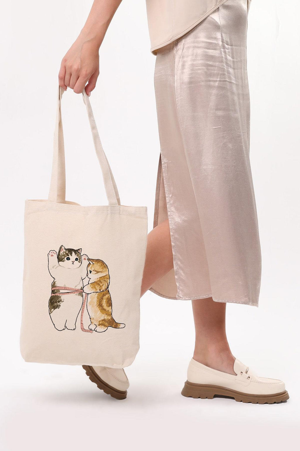 Kanvas Cats Size Baskılı Bez Çanta