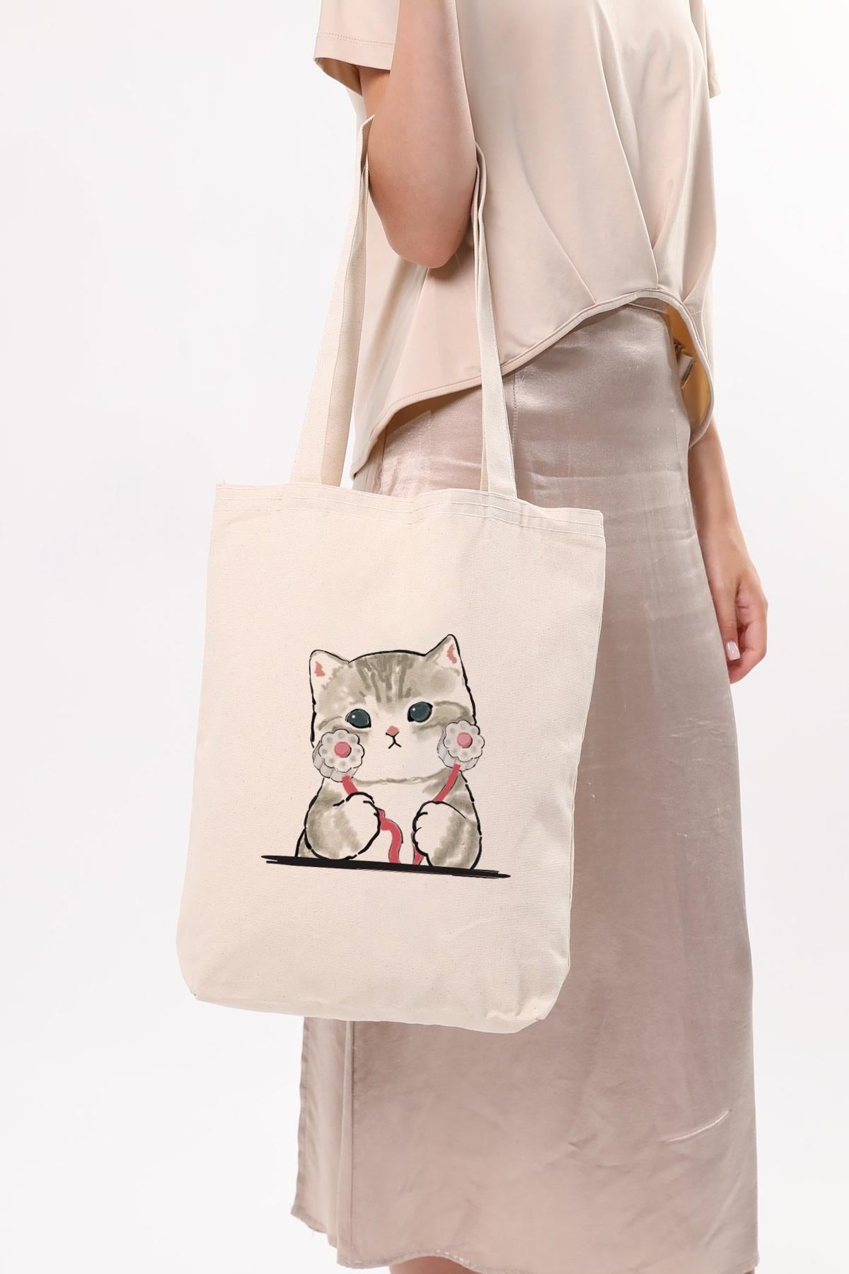Kanvas Doktor Kedi Bez Çanta C1613