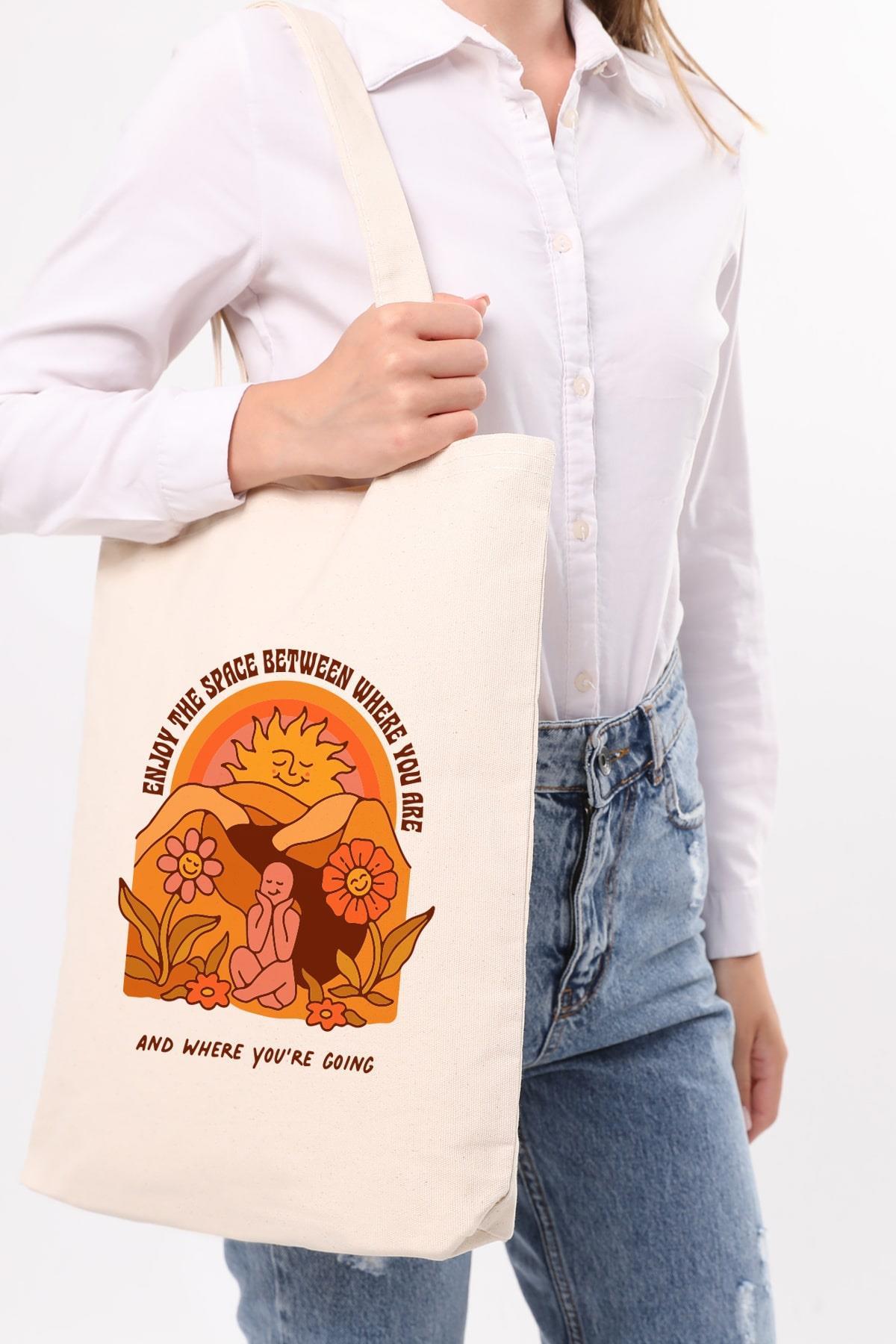 Kanvas Enjoy The Space Bez Çanta