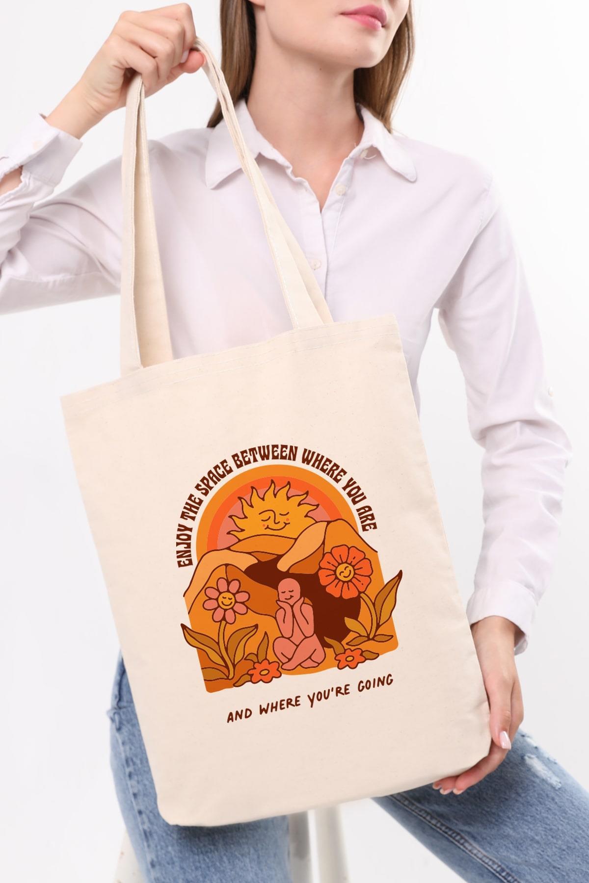 Kanvas Enjoy The Space Bez Çanta