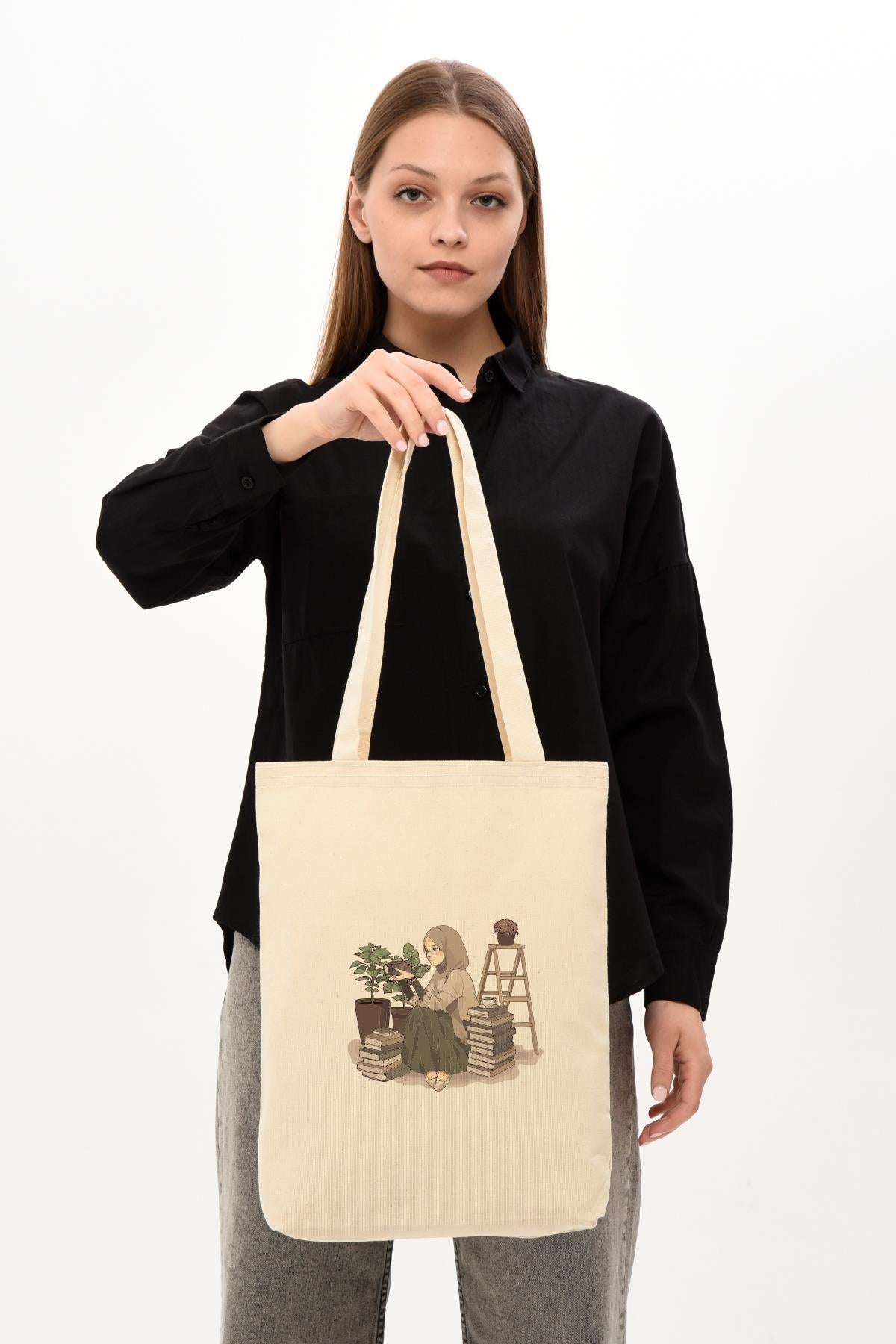 Kanvas Fotoğrafçı Kız Bez Çanta C0526