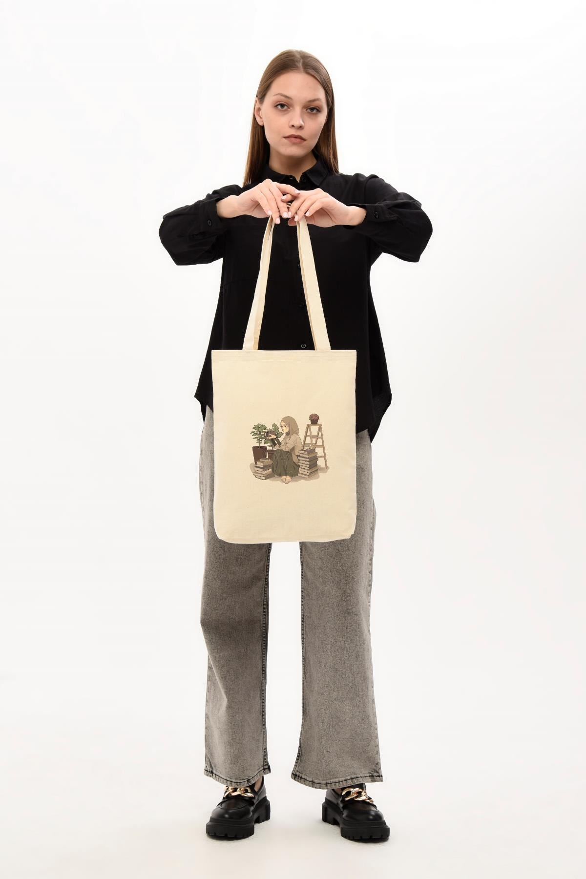 Kanvas Fotoğrafçı Kız Bez Çanta C0526