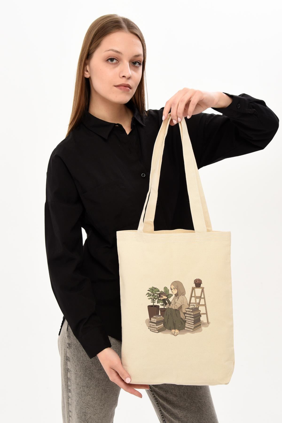 Kanvas Fotoğrafçı Kız Bez Çanta C0526