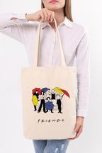 Kanvas Friends Umbrella Baskılı Bez Çanta