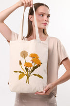 Kanvas Great Yellow Flower Baskılı Bez Çanta