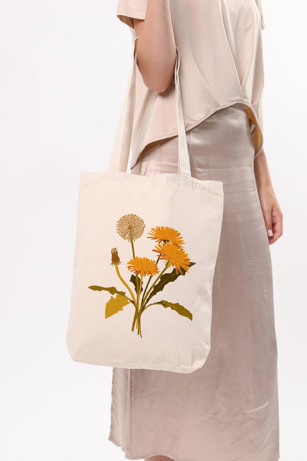Kanvas Great Yellow Flower Baskılı Bez Çanta