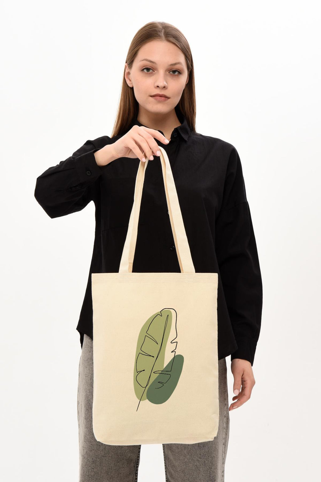 Kanvas Green Leaf Bez Çanta C0534