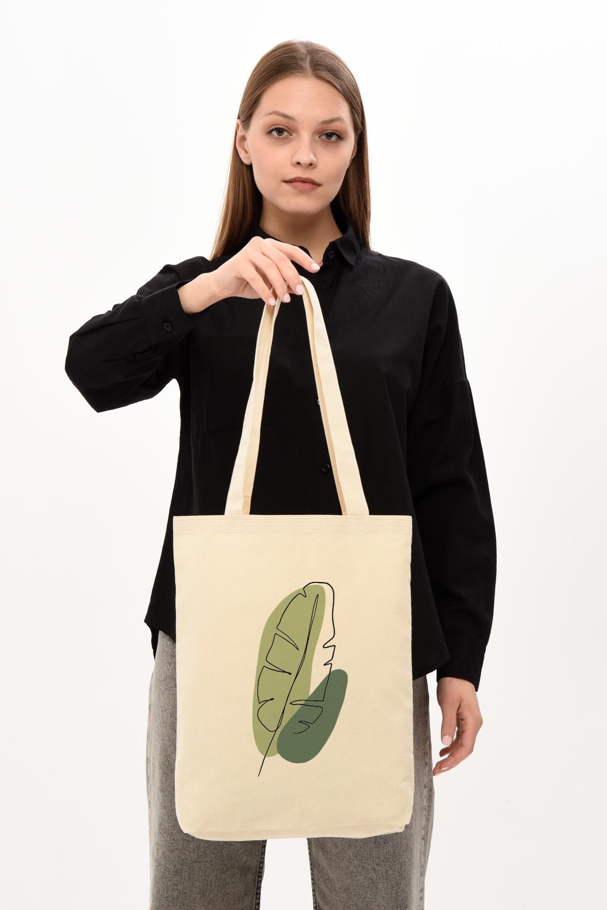 Kanvas Green Leaf Bez Çanta C0534