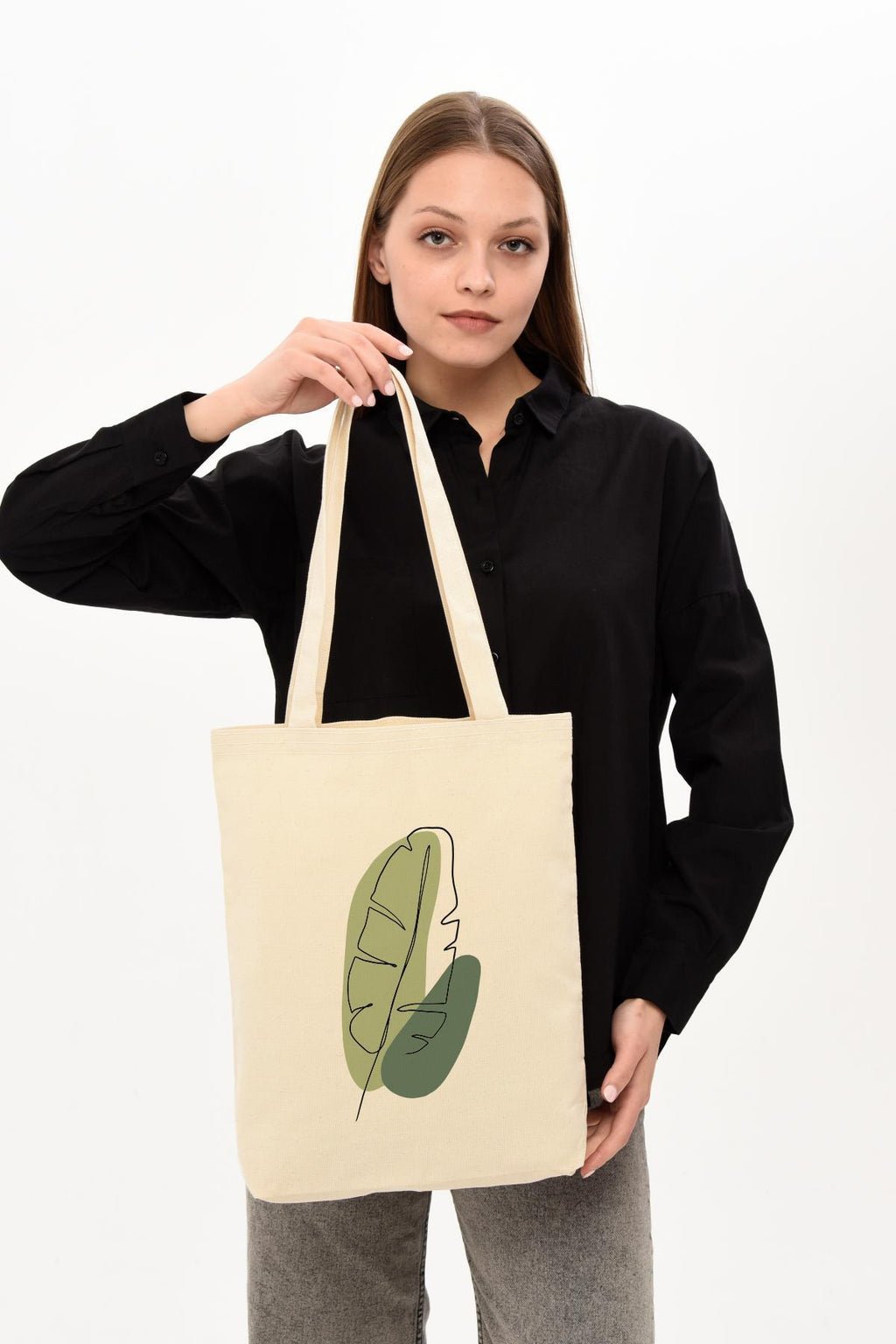 Kanvas Green Leaf Bez Çanta C0534