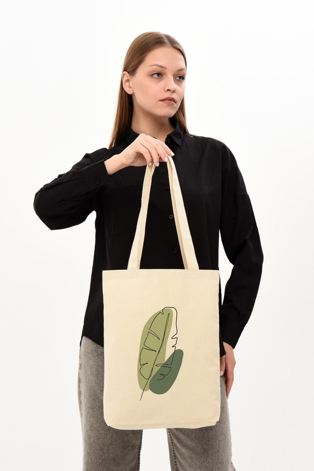 Kanvas Green Leaf Bez Çanta C0534