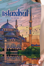 Kanvas İstanbul Blue Mosque Baskılı Bez Çanta