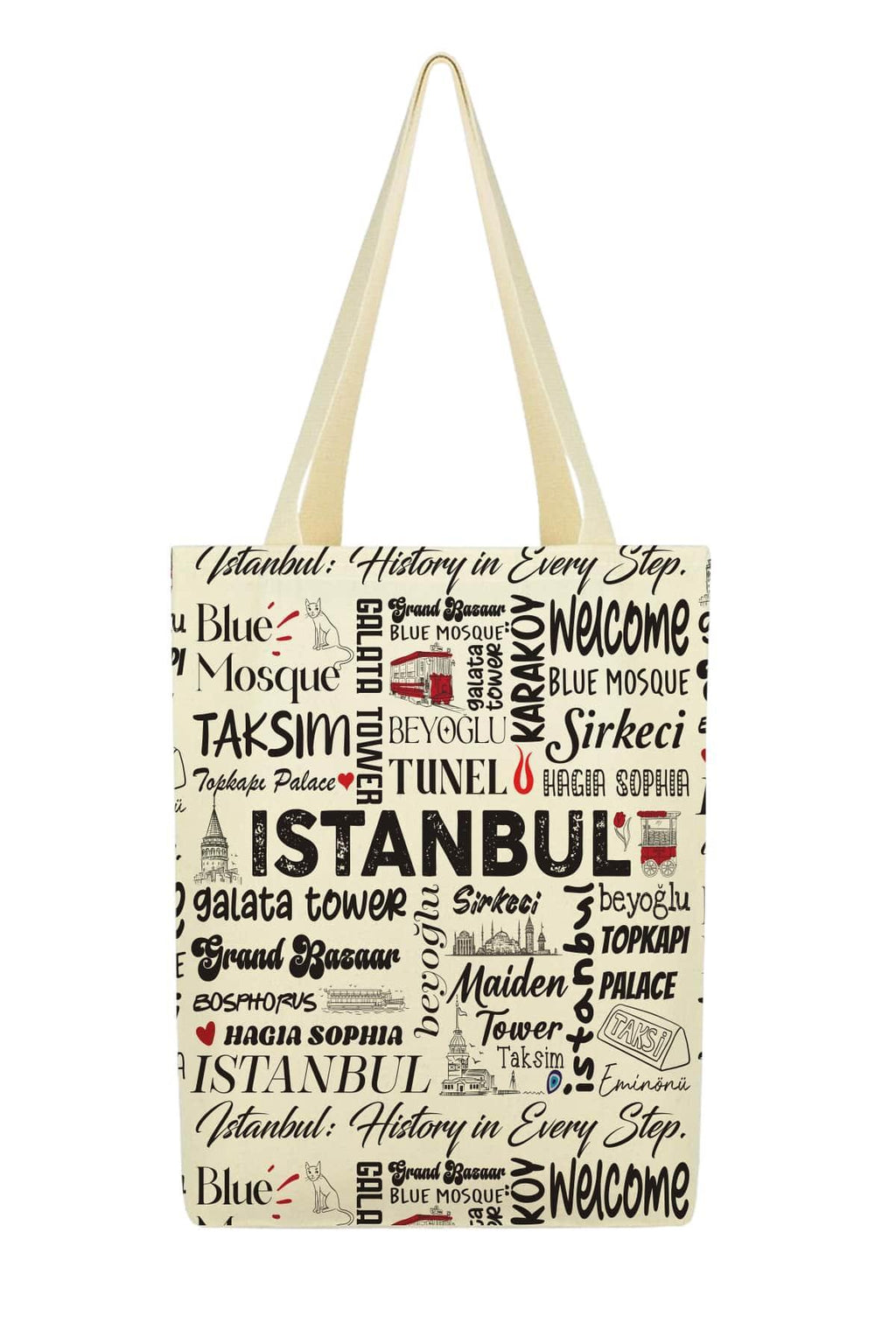 Kanvas Write İstanbul Baskılı Bez Çanta