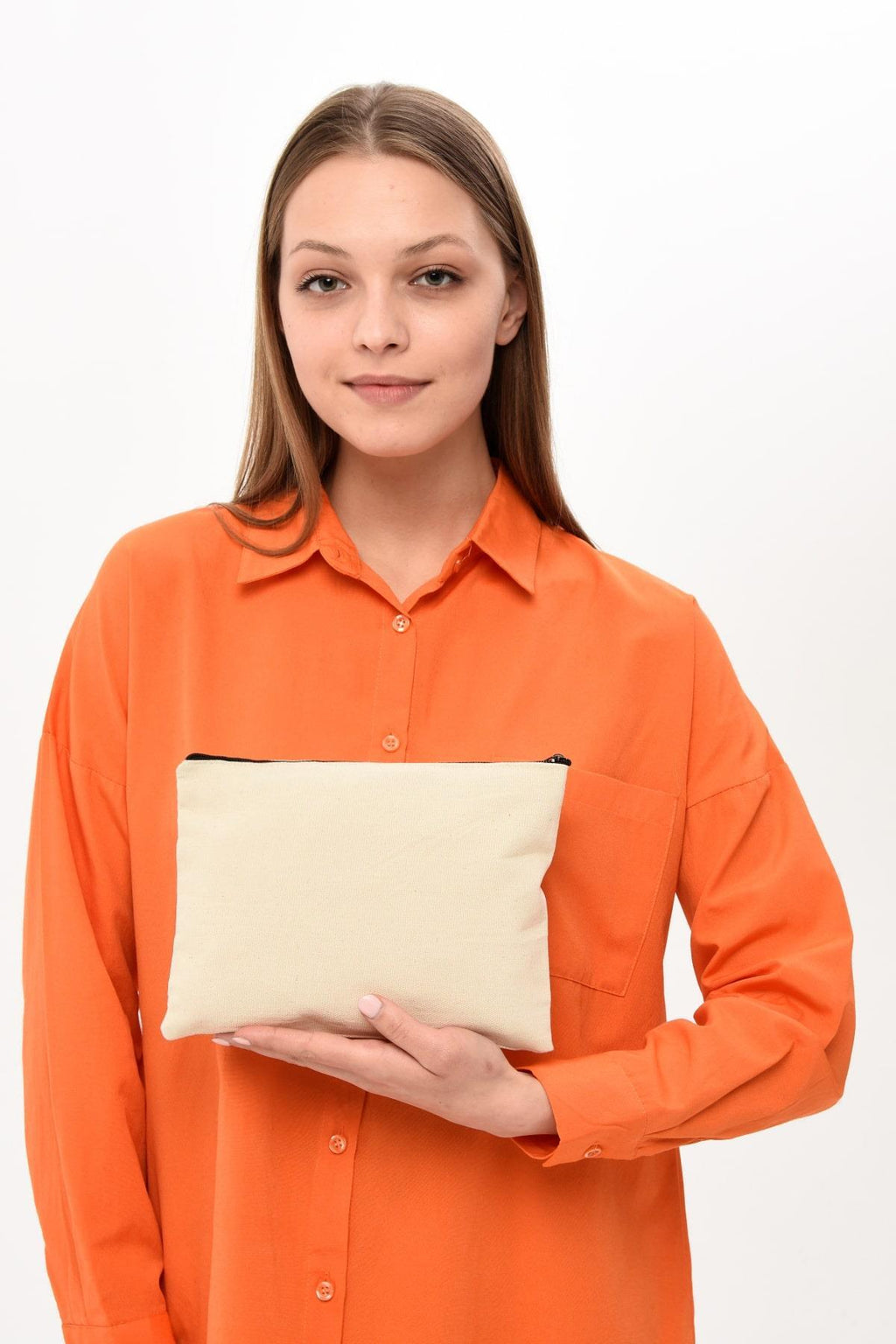 KANVAS KUMAŞ CLUTCH ÇANTA (25X18)