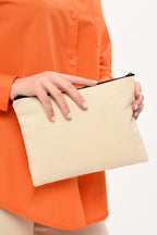KANVAS KUMAŞ CLUTCH ÇANTA (25X18)