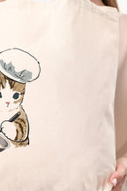 Kanvas Pastacı Kedi Bez Çanta C1615