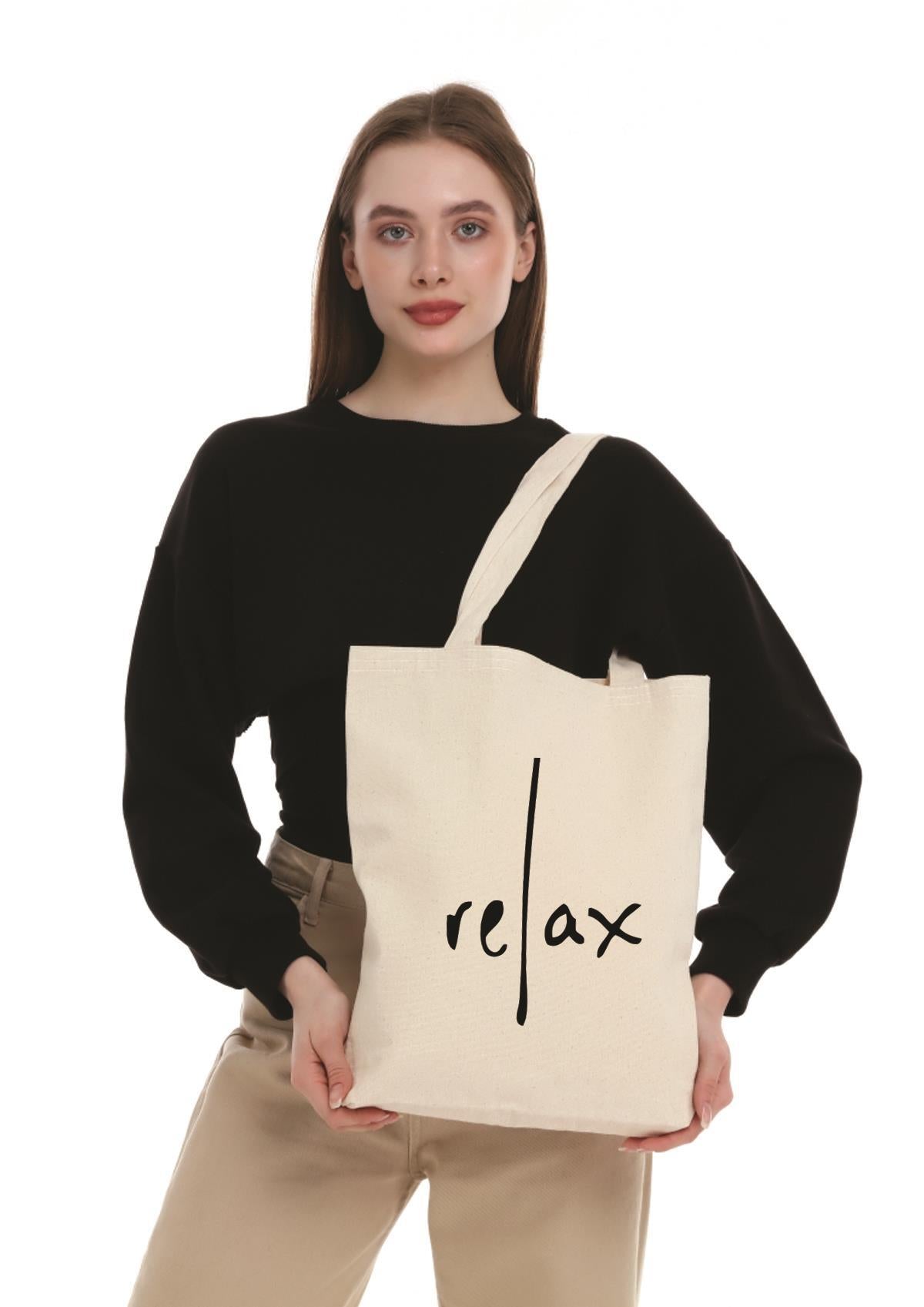 Kanvas Relax Baskılı Bez Çanta