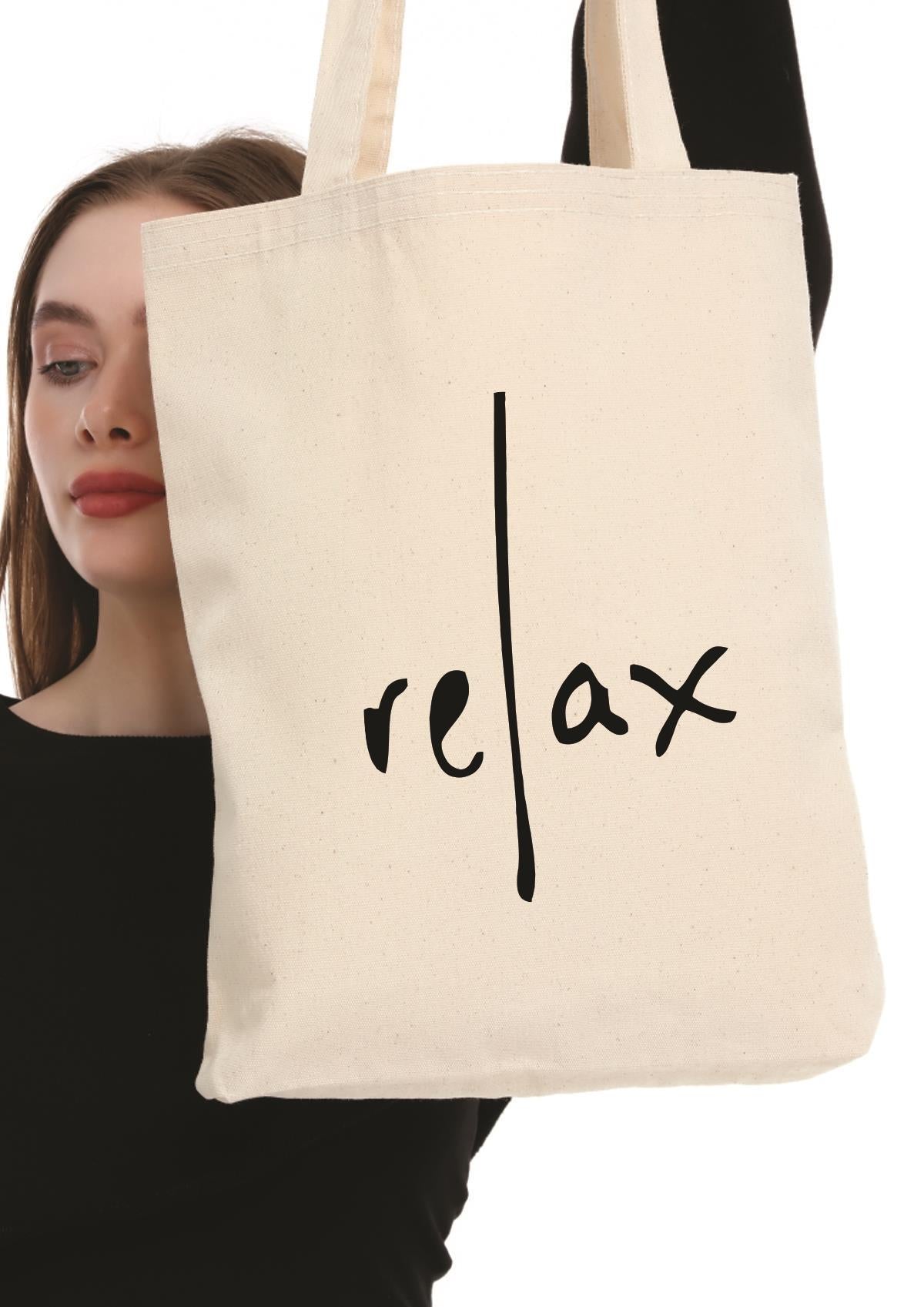 Kanvas Relax Baskılı Bez Çanta
