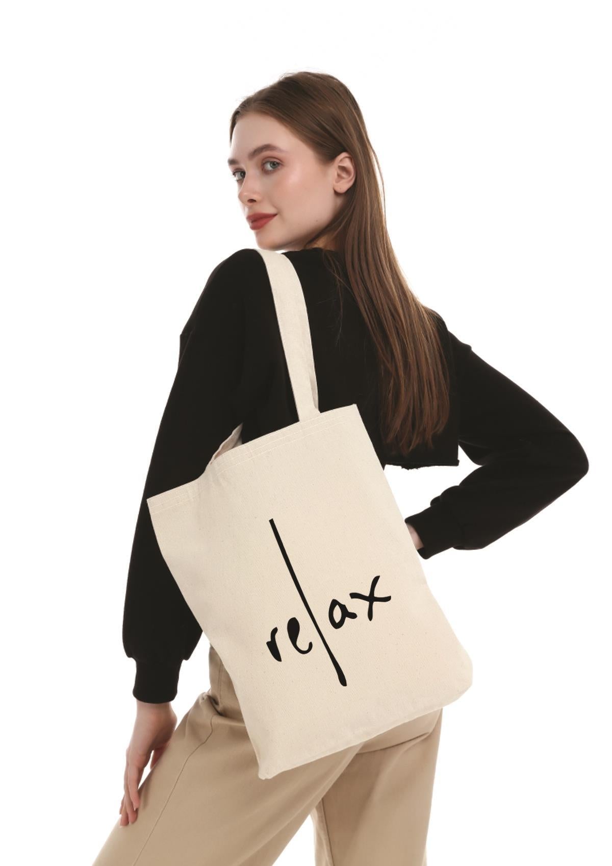 Kanvas Relax Baskılı Bez Çanta