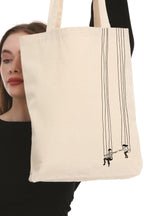 Kanvas Salıncak Baskılı Bez Çanta